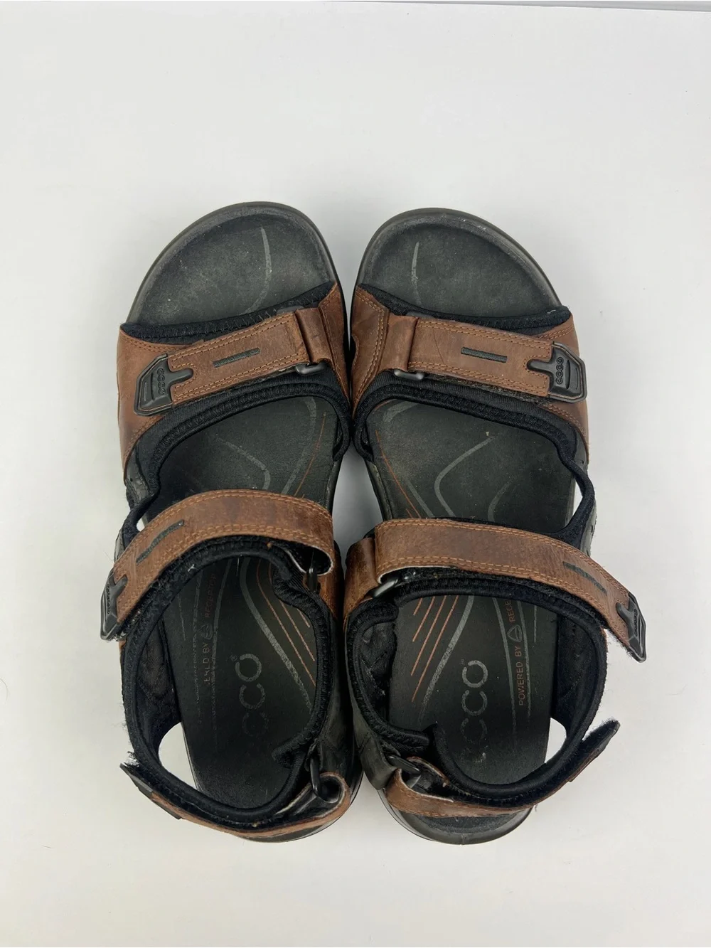 Ecco Men's Brown and Black Outdoor Strapped Sandals